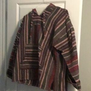 Striped Multicolor Poncho